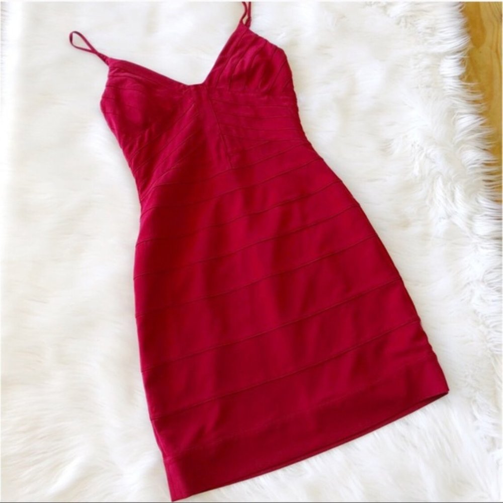 🎄 Max & Cleo Mini Red Sheath Dress Size 6